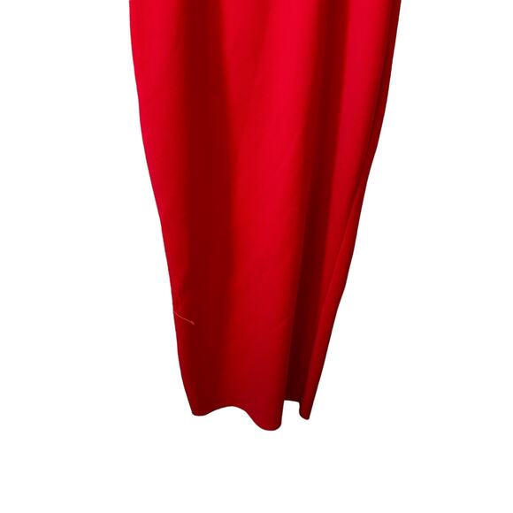 ASOS Design Womens Extreme Ruffle Shoulder Midi Dress Hot Red 2 Maximalist Bold - Picture 9 of 12
